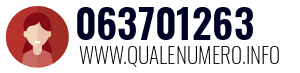 Numero di telefono 063701263 063701263