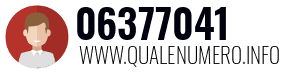 Numero di telefono 06377041 06377041