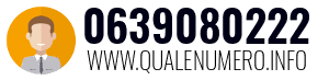 Numero di telefono 0639080222 0639080222