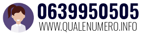 Numero di telefono 0639950505 0639950505