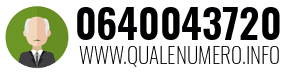 Numero di telefono 0640043720 0640043720