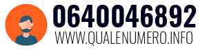 Numero di telefono 0640046892 0640046892