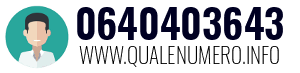 Numero di telefono 0640403643 0640403643