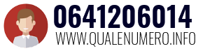 Numero di telefono 0641206014 0641206014