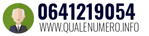 Numero di telefono 0641219054 0641219054