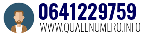 Numero di telefono 0641229759 0641229759