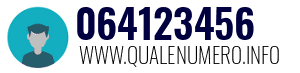 Numero di telefono 064123456 064123456