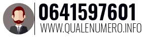 Numero di telefono 0641597601 0641597601