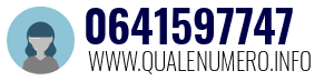 Numero di telefono 0641597747 0641597747
