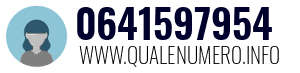 Numero di telefono 0641597954 0641597954