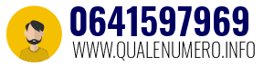 Numero di telefono 0641597969 0641597969