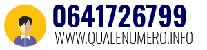 Numero di telefono 0641726799 0641726799