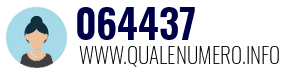 Numero di telefono 064437 064437