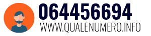 Numero di telefono 064456694 064456694