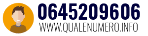 Numero di telefono 0645209606 0645209606