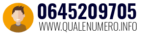 Numero di telefono 0645209705 0645209705