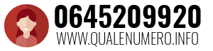 Numero di telefono 0645209920 0645209920