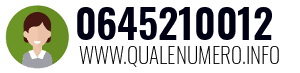 Numero di telefono 0645210012 0645210012