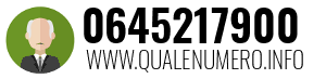 Numero di telefono 0645217900 0645217900