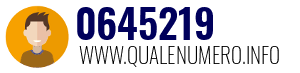 Numero di telefono 0645219 0645219