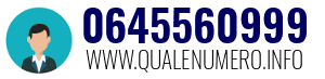 Numero di telefono 0645560999 0645560999