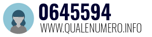 Numero di telefono 0645594 0645594