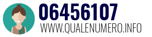 Numero di telefono 06456107 06456107