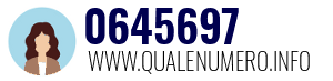 Numero di telefono 0645697 0645697