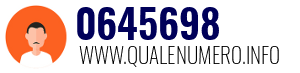 Numero di telefono 0645698 0645698