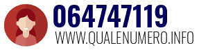 Numero di telefono 064747119 064747119