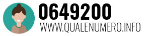 Numero di telefono 0649200 0649200