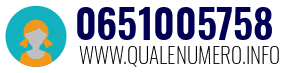 Numero di telefono 0651005758 0651005758