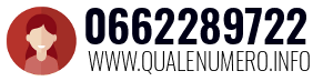 Numero di telefono 0662289722 0662289722