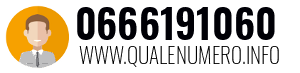 Numero di telefono 0666191060 0666191060
