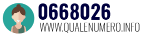 Numero di telefono 0668026 0668026