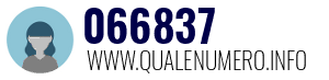 Numero di telefono 066837 066837