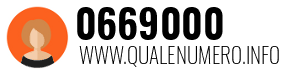 Numero di telefono 0669000 0669000