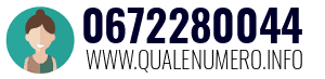 Numero di telefono 0672280044 0672280044