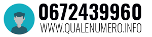 Numero di telefono 0672439960 0672439960