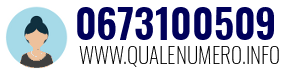 Numero di telefono 0673100509 0673100509