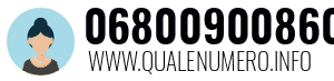 Numero di telefono 06800900860 06800900860