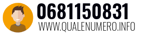 Numero di telefono 0681150831 0681150831