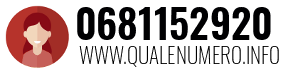 Numero di telefono 0681152920 0681152920
