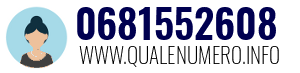 Numero di telefono 0681552608 0681552608