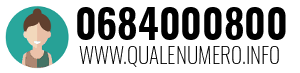 Numero di telefono 0684000800 0684000800