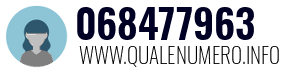 Numero di telefono 068477963 068477963