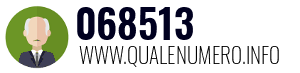 Numero di telefono 068513 068513