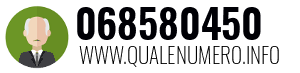 Numero di telefono 068580450 068580450