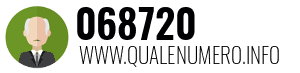 Numero di telefono 068720 068720