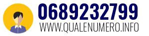 Numero di telefono 0689232799 0689232799